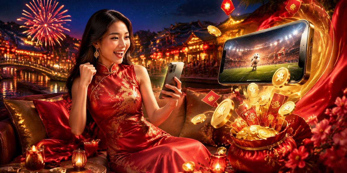 Người dùng nhận phong bao đỏ bonus tại Hội An trong trang phục áo dài truyền thống